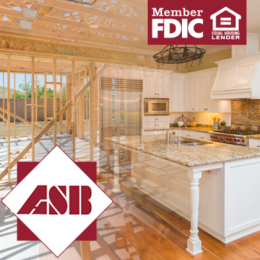House building overlay on existing home with renovated kitchen